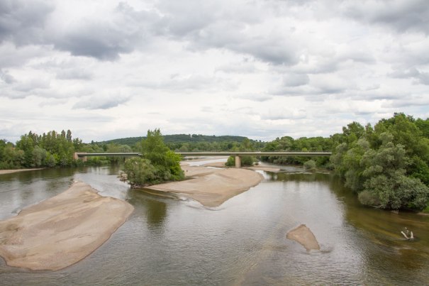 Looking north along the Allier