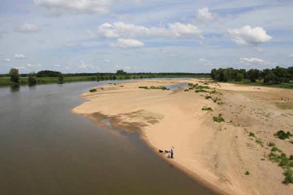 Looking Upstream from the Bridge over the Loire