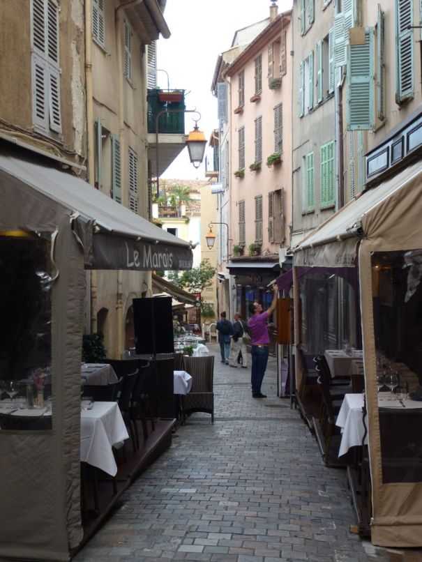 Restauarant lined Alleyway