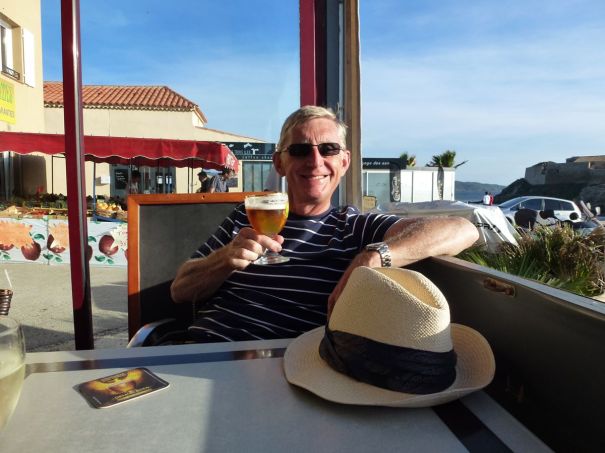 A Cold Beer in the Harbour Cafe.