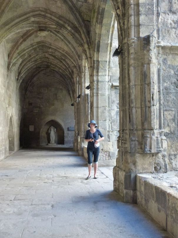 Jane in the Cathedral Cloisters.