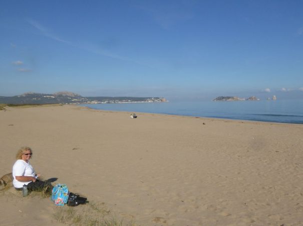 Beach about 5 miles down the Coast. A Bit Crowded.
