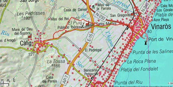 Our Cycle ride...the route is in red.