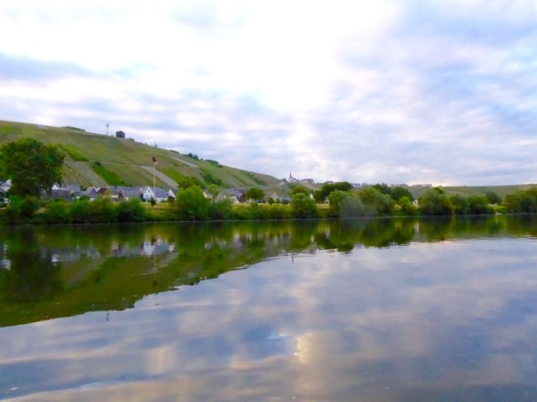 In the evening I blew the canoe up and paddled up river a bit.