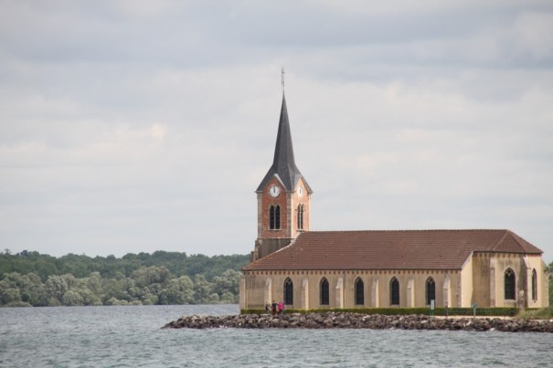 This old church looks out over the lake