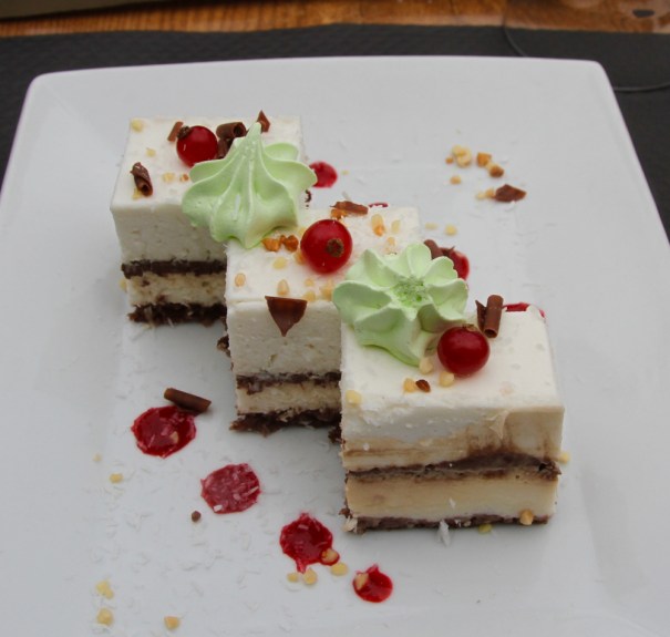 Delicious chocolate and coconut dessert.