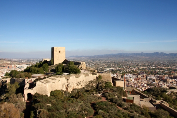 Alfonso Tower, guarding the east end of Lorca Castle